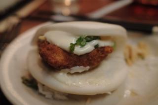 A bao bun version McDonald’s Filet-o-fish.