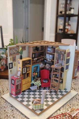 A partially-assembled miniature study.