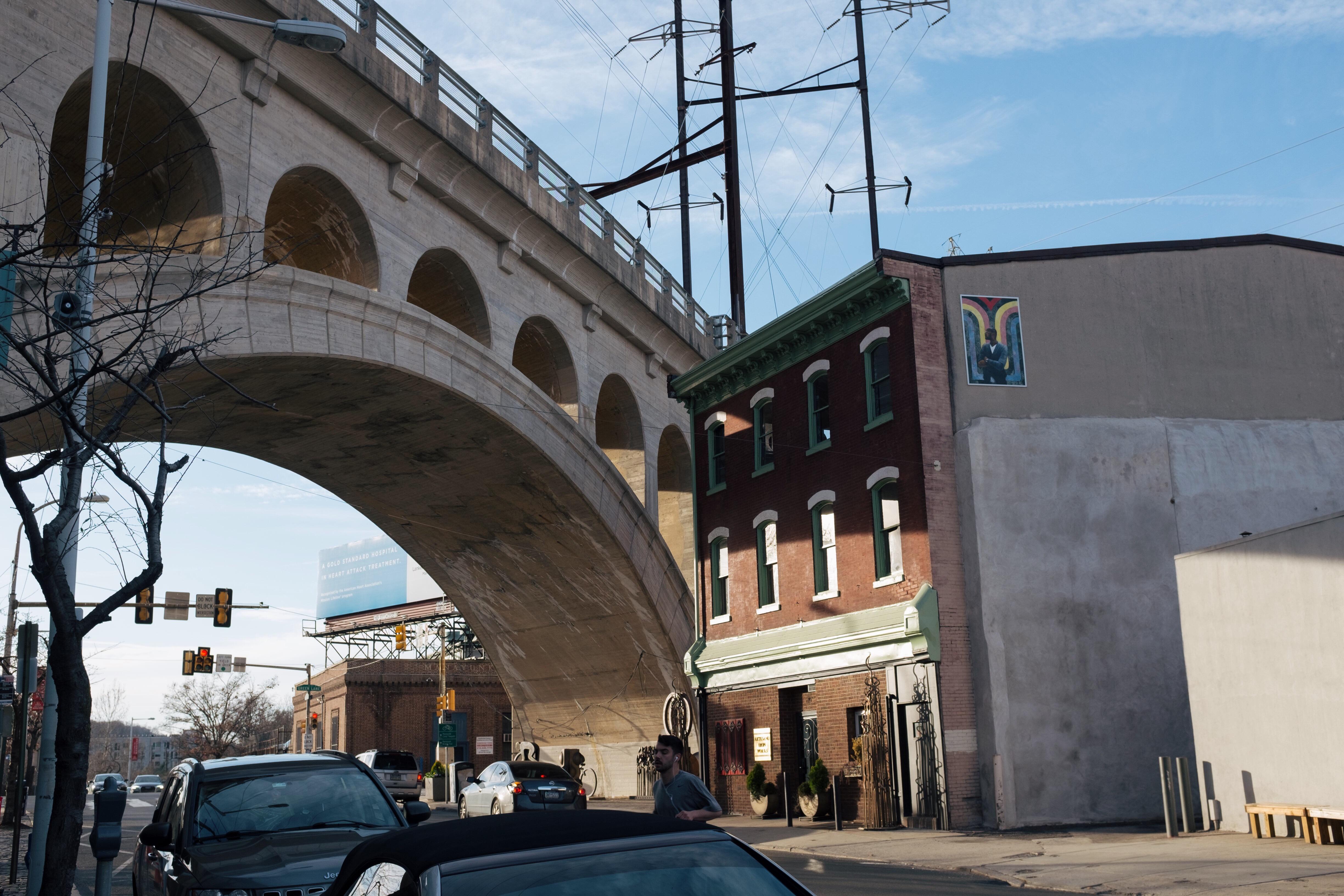 Bridge arch leading over Manayunk