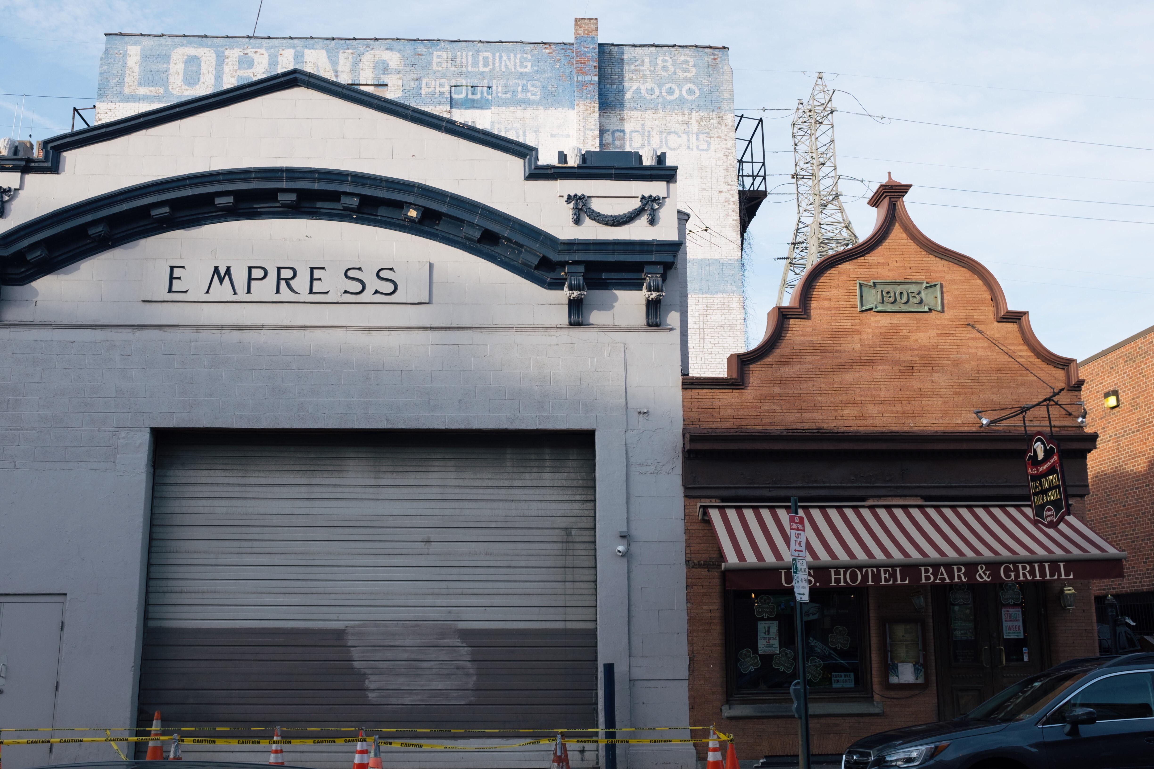 Exterior shot of buildings with interesting signs