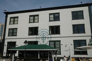 Exterior of the Tin Building.